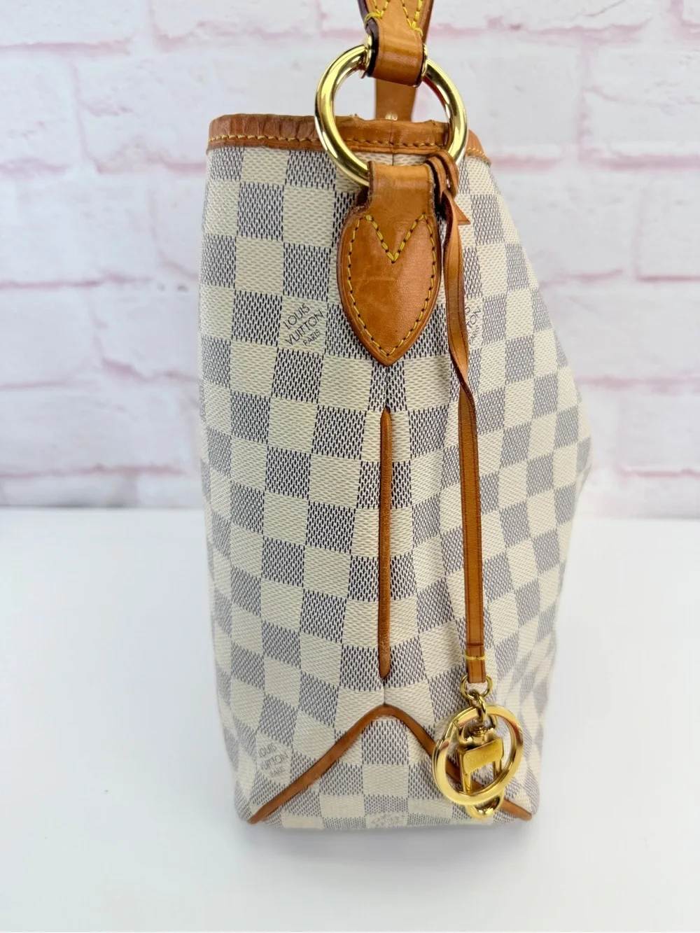 Louis Vuitton Damier Azur Delightful PM Pink